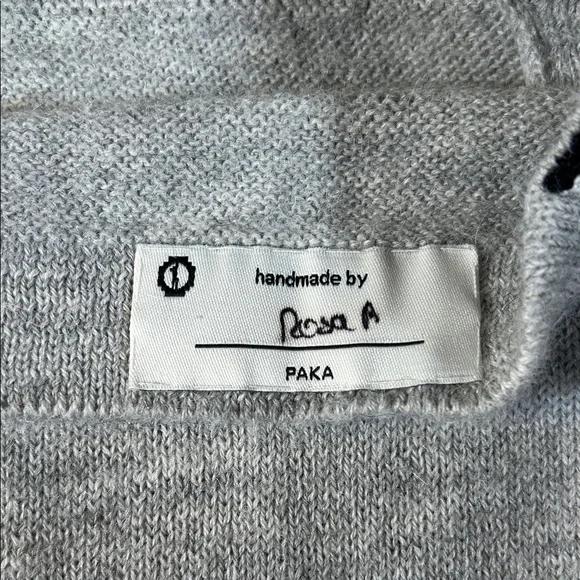 Paka Gray Knit Alpaca Hoodie, Men’s Medium — Brand New - Picture 5 of 10
